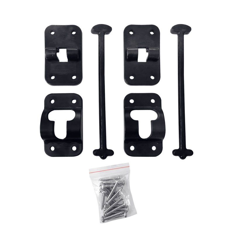 Camp'N 6" RV Door Holder and Latch - Camper & Trailer Door Catch - T Style OEM - Black 2 Pack with Hardware - Image 4